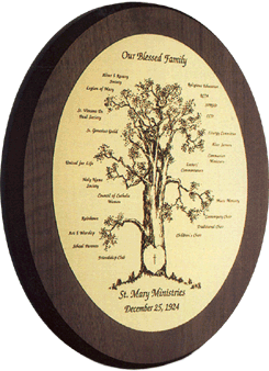 Regular Engraved Family Tree Plaque