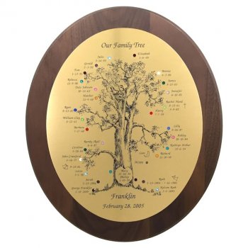 Engraved Family Tree Plaque